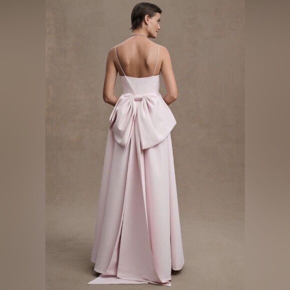 BHLDN Sachin & Babi Hadley V-Neck Back-Bow Empire Gown/ Size 4 - Picture 1 of 10
